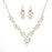 Elegant Pearl Necklace Fashion All-match Diamond Bridal Jewelry Simple V-shaped Necklace Set