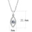 DA228 - Stainless Steel Chain Pendant High polished (no plating) Women AAA Grade CZ Clear