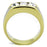 TK1615 - Stainless Steel Ring Two-Tone IP Gold (Ion Plating) Men Top Grade Crystal Clear