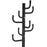 Black Metal Coat Rack Entry Hall Tree Hat Rack