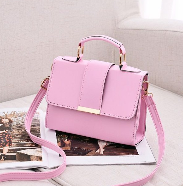 Color: Pink - Korean version of the new single shoulder bag small box