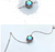 Thaya Aurora Forest Necklace Halo Crystal Gemstone S925 Silver Scale Light Pendant Necklace for Women Elegant Jewelry - Color: Bracelet black with box