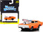 1966 Dodge Charger 426 C.I. Orange with Blue Stripe 1/64 Diecast Model Car by Muscle Machines