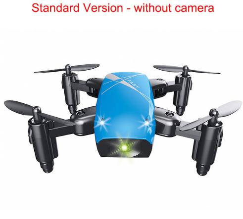 Color: Blue, Style: Without camera - Micro Foldable RC Drone 3D Bearing Steering Wheel Remote Control Quadcopter Toys With Camera WiFi APP Control Helicopter Dron Kids Gift