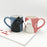 Color: Pink blue set - Kiss Cat Coffee Couple Handmade Mug