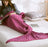 Color: Purple, Bedding Size: 70x140cm - Mermaid Tail Blanket Knitted Crochet for Adult Childern Super Soft Sleeping Blankets