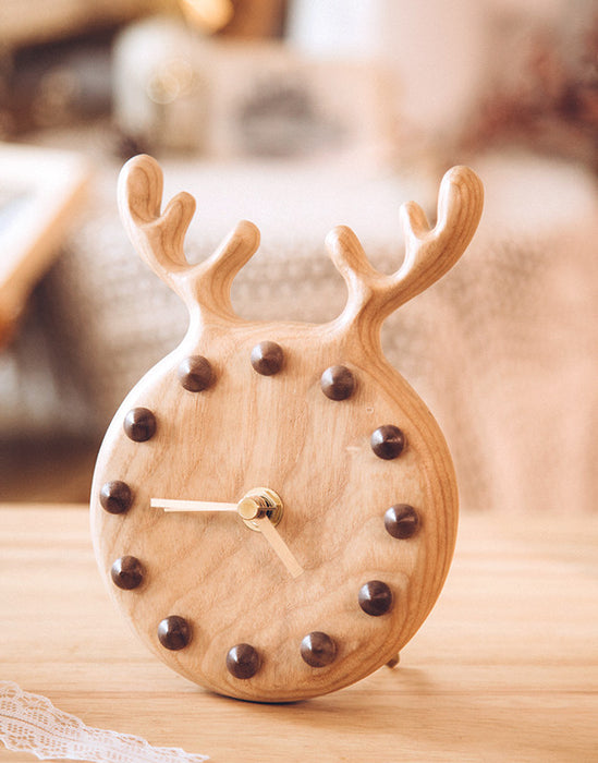 style: B, Size: M - Nordic Solid Wood Simple Wall Clock Pendulum
