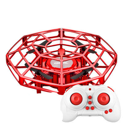 Color: V3 China Red - Mini RC Ufo Drone Aircraft Hand Sensing Infrared RC Helicopter Small Drohne Quadcopter Electronic Induction Flayaball Kids Toys