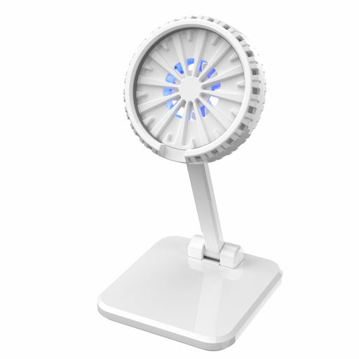 Color: White, style: Battery type - Charger Cooler Small Fan Cooling Mobile Phone Holder