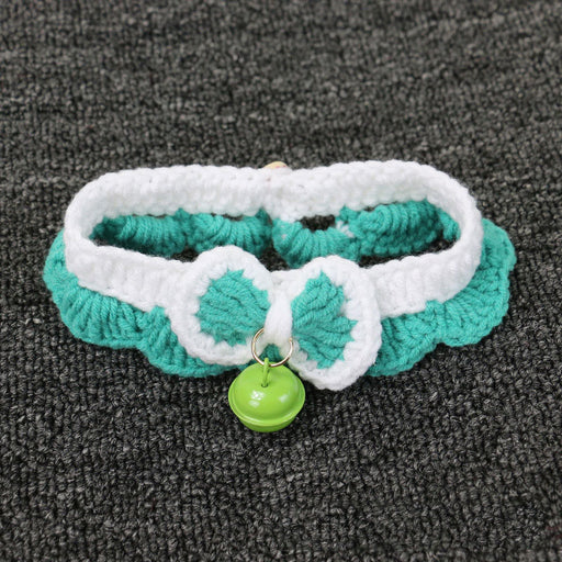 Color: Green, Size: L - Pet Cat Collar Small Dog Jewelry Bow