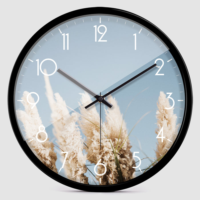 Color: 4A, Size: 12inches - Creative Personality Mute Wall Clock Fashion Simple Household Quartz Clock