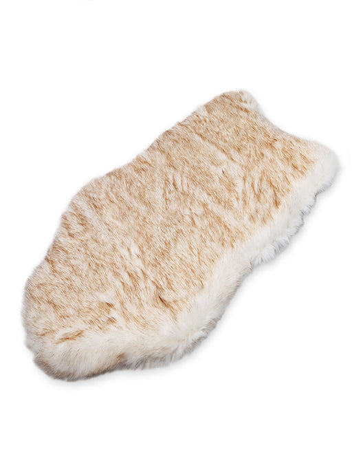 Color: BeigeLeather case, Size: M - Fluffy Long Plush Warm Pet Blanket