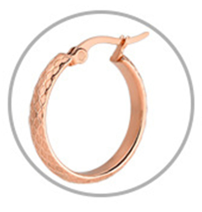 Color: Rose gold, Size: 30mm - Fashion Ear Ring Stainless Steel Shrimp Male Buckle Ear Buckle