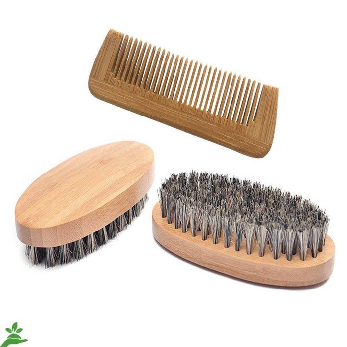 Color: Brown - Natural Boar Beard Brush