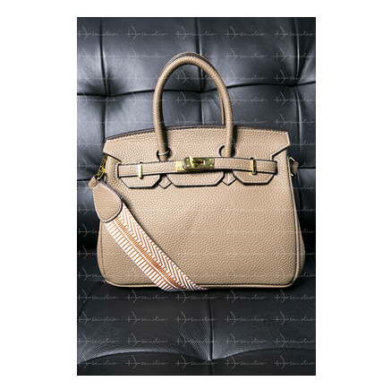 Color: Khaki, Size: 30cm - Litchi pattern, shoulder bag, shoulder slash