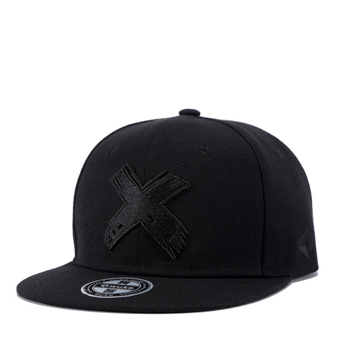 Color: Black, Size: One size - Punk hip hop hat wild flat hat