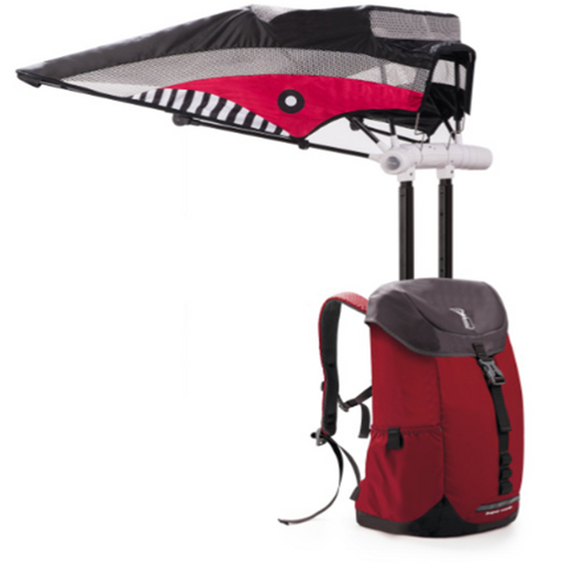 Color: Red umbrella30L - Umbrella Backpack Smart Shoulder Bag with Sunshade Large-capacity Outdoor Bag Smart Bag Bluetooth Speaker Bag