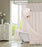 Blush Sheer and Grid Shower Curtain and Liner Set