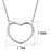 3W1023 - Brass Chain Pendant Rhodium Women AAA Grade CZ Clear