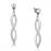 3W1045 - Brass Earrings Rhodium Women AAA Grade CZ Clear