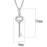 3W1379 - 925 Sterling Silver Chain Pendant Rhodium Women AAA Grade CZ Clear