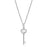 3W1379 - 925 Sterling Silver Chain Pendant Rhodium Women AAA Grade CZ Clear