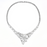 3W1420 - Rhodium Brass Jewelry Sets with AAA Grade CZ  in Clear