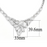 3W1420 - Rhodium Brass Jewelry Sets with AAA Grade CZ  in Clear