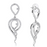 3W1431 - Rhodium Brass Jewelry Sets with AAA Grade CZ  in Clear
