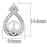 3W665 - Brass Earrings Rhodium Women Synthetic White