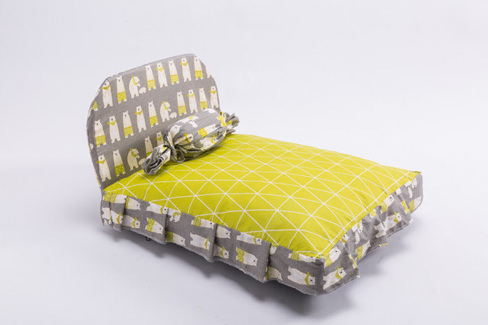 Color: Yellow, Size: L - Pet House Puppy Bed