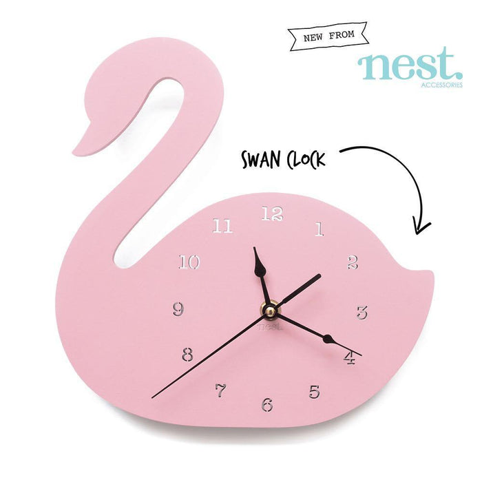 Specifications: Pink swan - Creative Nursery Wall Clock