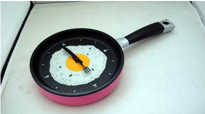 Boiled egg pot wall clock