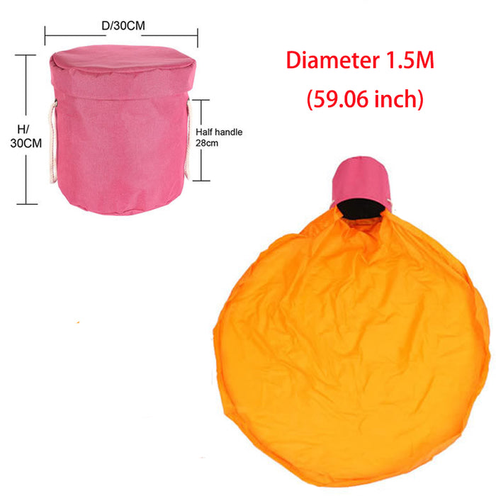 Color: B, Size: 1.5m, Quantity: 1pc - Portable Kids Toy Storage Bag