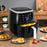 6.5QT Air Fryer Oilless Cooker with 8 Preset Functions and Smart Touch Screen-Black