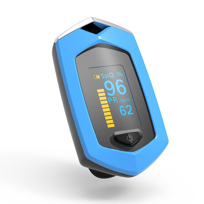 Finger Clip-type Pulse Oximeter With Lanyard Lithium Battery Rechargeable For Testing Finger Blood Oxygen Saturation black