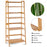 47.5 Inch 4-Tier Multifunctional Bamboo Bookcase Storage Stand Rack