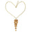 LO1181 - Brass Chain Pendant Gold Women Top Grade Crystal Topaz