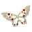 LO2907 - White Metal Brooches Flash Rose Gold Women Top Grade Crystal Multi Color