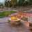 28 Inch Propane Gas Fire Pit with Lava Rocks and Protective Cover