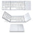 3-Fold- Keyboard Ultra Thin Light ABS Mini Wireless Bluetooth Keyboard Touchpad Windows Android black