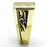 TK1189 - Stainless Steel Ring IP Gold(Ion Plating) Men Top Grade Crystal Clear