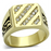 TK1189 - Stainless Steel Ring IP Gold(Ion Plating) Men Top Grade Crystal Clear