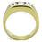 Men TK1615 - Stainless Steel Ring Two-Tone IP Gold (Ion Plating) Men Top Grade Crystal Clear