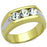 TK1615 - Stainless Steel Ring Two-Tone IP Gold (Ion Plating) Men Top Grade Crystal Clear