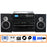Trexonic 3-Speed Vinyl Turntable Home Stereo System with CD Player, Dual Cassette Player, Bluetooth, FM Radio & USB/SD Recording and Wired Shelf Speakers