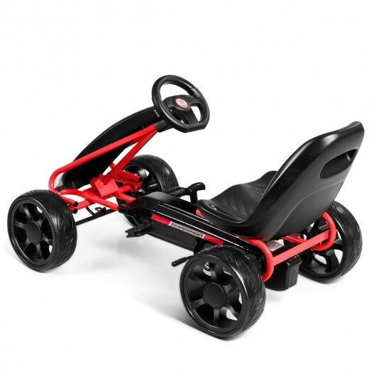 Kids Ride On Toys Pedal Powered Go Kart Pedal Car-Black