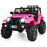 12V Kids Remote Control Riding Truck Car with LED Lights-Pink - Color: Pink
