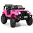 12V Kids Remote Control Riding Truck Car with LED Lights-Pink - Color: Pink