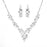Elegant Pearl Necklace Fashion All-match Diamond Bridal Jewelry Simple V-shaped Necklace Set
